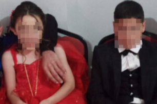 Skandal görüntüler! Damat 9 gelin 8 yaşında