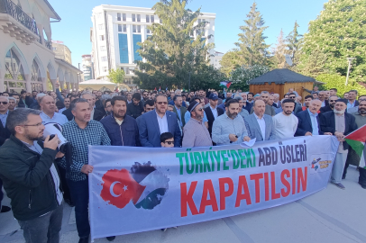 Katliamcı İsrail'e Van'da Protesto