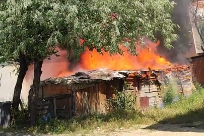 İnegölde ki yangın panik yarattı