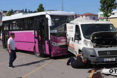 Halk Otobüsü Otomobil ile Minibüsü Biçti