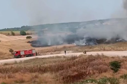 İnegöl'de Buğday Tarlasında Yangın...