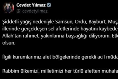 Cumhurbaşkanı Yardımcısı Yılmaz'dan Başsağlığı...