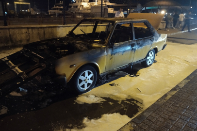 Trafikte Alev Alan Araç Dehşet Saçtı