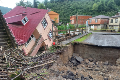 Giresun'da şiddetli yağışlar sel ve heyelanlara neden oldu