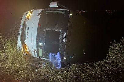 Yoldan Çıkan Minibüs Devrildi: 1 Ölü